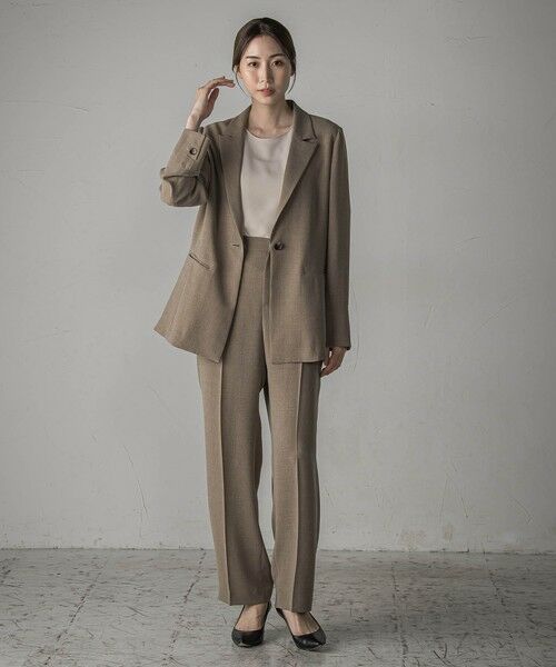 la.f...(大きいサイズ) / ラ・エフ(おおきいサイズ) テーラードジャケット | 【大きいサイズ】【旅楽シリーズ/極】メランジツイルジャケット≪手洗い可能≫ | 詳細16