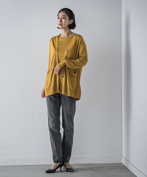 la.f...(大きいサイズ) / ラ・エフ(おおきいサイズ) カーディガン・ボレロ | 【大きいサイズ】【極】SARIニットカーディガン≪手洗い可能≫ | 詳細4