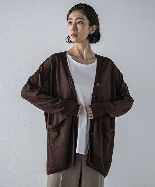 la.f...(大きいサイズ) / ラ・エフ(おおきいサイズ) カーディガン・ボレロ | 【大きいサイズ】【極】SARIニットカーディガン≪手洗い可能≫ | 詳細21