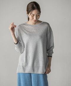 la.f...(大きいサイズ) / ラ・エフ(おおきいサイズ) ニット・セーター | 【大きいサイズ】【極】SARIニットプルオーバー≪手洗い可能≫