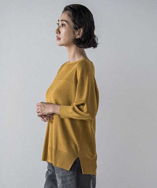 la.f...(大きいサイズ) / ラ・エフ(おおきいサイズ) ニット・セーター | 【大きいサイズ】【極】SARIニットプルオーバー≪手洗い可能≫ | 詳細1