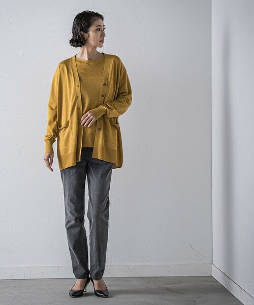 la.f...(大きいサイズ) / ラ・エフ(おおきいサイズ) ニット・セーター | 【大きいサイズ】【極】SARIニットプルオーバー≪手洗い可能≫ | 詳細6