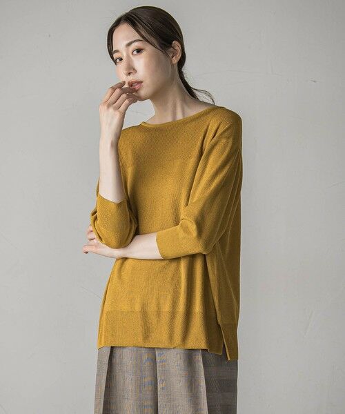 la.f...(大きいサイズ) / ラ・エフ(おおきいサイズ) ニット・セーター | 【大きいサイズ】【極】SARIニットプルオーバー≪手洗い可能≫ | 詳細7