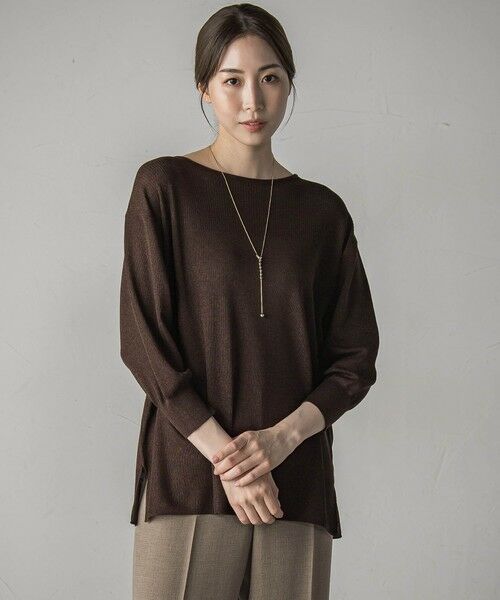 la.f...(大きいサイズ) / ラ・エフ(おおきいサイズ) ニット・セーター | 【大きいサイズ】【極】SARIニットプルオーバー≪手洗い可能≫ | 詳細22