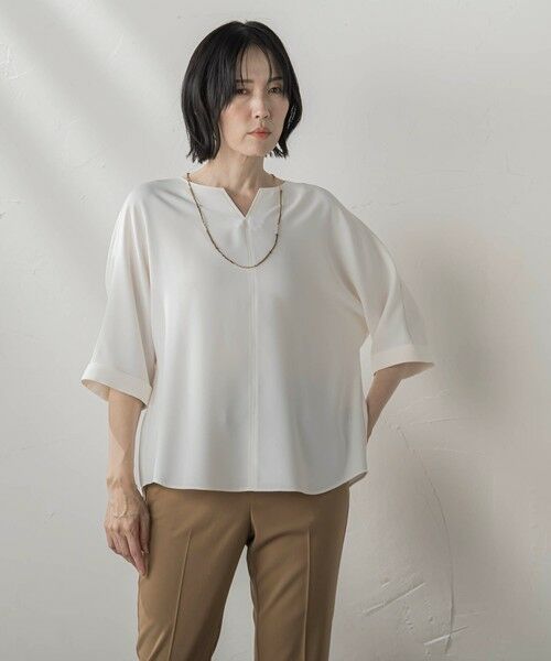 la.f...(大きいサイズ) / ラ・エフ(おおきいサイズ) シャツ・ブラウス | 【大きいサイズ】ジョーゼットブラウス≪洗濯機で洗える≫ | 詳細1