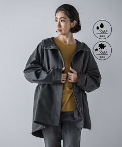 【大きいサイズ】""シルエットの変化が楽しめる""ストレッチマウンテンパーカー