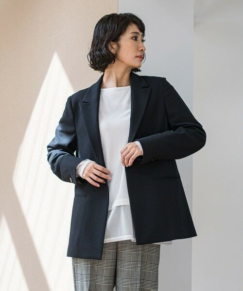 la.f...(大きいサイズ) / ラ・エフ(おおきいサイズ) テーラードジャケット | 【大きいサイズ】ピクシエスタテーラードジャケット≪手洗い可能≫ | 詳細1