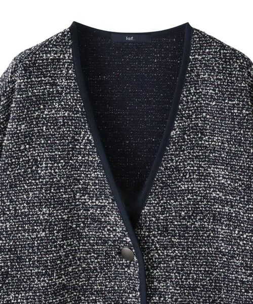 la.f...(大きいサイズ) / ラ・エフ(おおきいサイズ) カットソー | 【大きいサイズ】【biyori】”ストレスフリーな着心地”ツイードジャージカーディガン≪洗濯機で洗える≫ | 詳細16