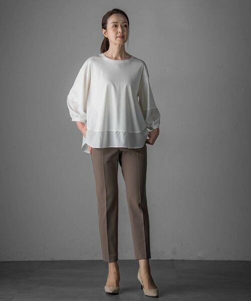 la.f...(大きいサイズ) / ラ・エフ(おおきいサイズ) カットソー | 【大きいサイズ】スムースシフォンカットソー≪洗濯機で洗える≫ | 詳細4