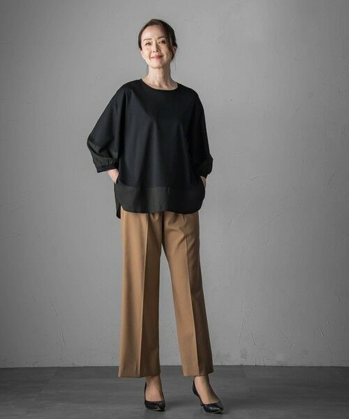 la.f...(大きいサイズ) / ラ・エフ(おおきいサイズ) カットソー | 【大きいサイズ】スムースシフォンカットソー≪洗濯機で洗える≫ | 詳細9