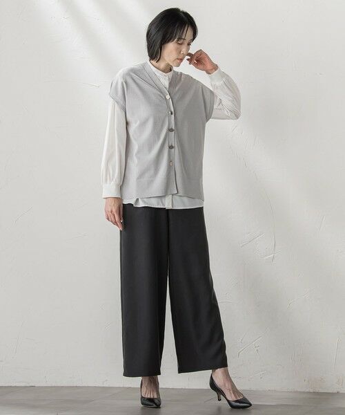 la.f...(大きいサイズ) / ラ・エフ(おおきいサイズ) その他パンツ | 【大きいサイズ】【biyori】""しっとりやわらかな風合い""ピーチポプリンリブパンツ≪洗濯機で洗える≫ | 詳細16