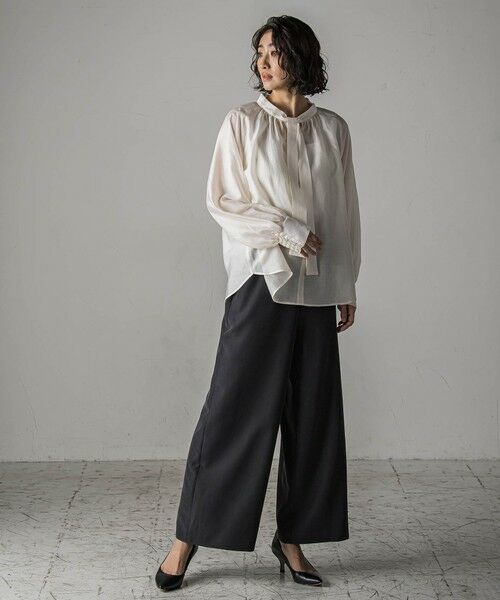 la.f...(大きいサイズ) / ラ・エフ(おおきいサイズ) その他パンツ | 【大きいサイズ】【biyori】""しっとりやわらかな風合い""ピーチポプリンリブパンツ≪洗濯機で洗える≫ | 詳細3