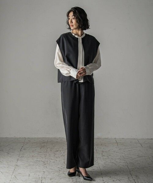 la.f...(大きいサイズ) / ラ・エフ(おおきいサイズ) その他パンツ | 【大きいサイズ】【biyori】""しっとりやわらかな風合い""ピーチポプリンリブパンツ≪洗濯機で洗える≫ | 詳細5