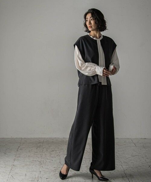 la.f...(大きいサイズ) / ラ・エフ(おおきいサイズ) その他パンツ | 【大きいサイズ】【biyori】""しっとりやわらかな風合い""ピーチポプリンリブパンツ≪洗濯機で洗える≫ | 詳細6