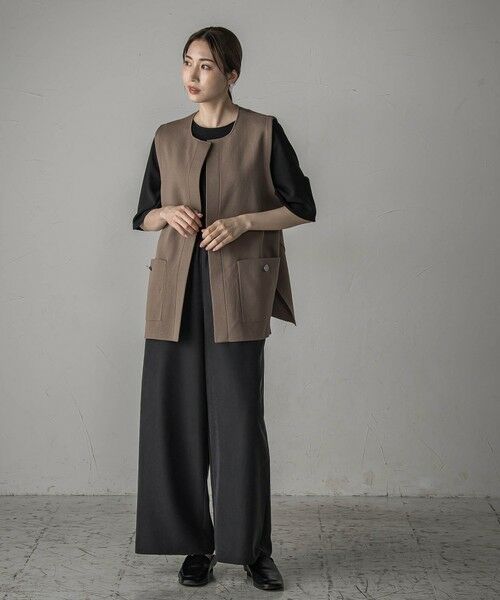 la.f...(大きいサイズ) / ラ・エフ(おおきいサイズ) その他パンツ | 【大きいサイズ】【biyori】""しっとりやわらかな風合い""ピーチポプリンリブパンツ≪洗濯機で洗える≫ | 詳細9