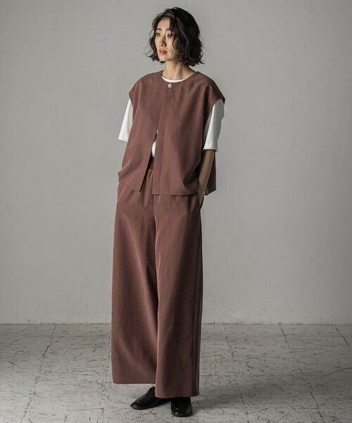 la.f...(大きいサイズ) / ラ・エフ(おおきいサイズ) その他パンツ | 【大きいサイズ】【biyori】""しっとりやわらかな風合い""ピーチポプリンリブパンツ≪洗濯機で洗える≫ | 詳細21