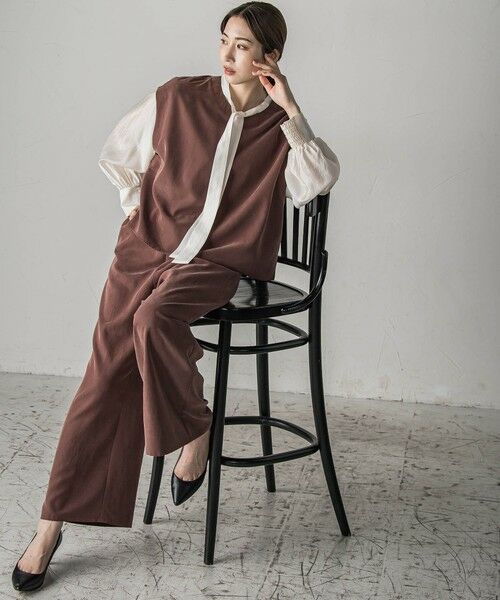 la.f...(大きいサイズ) / ラ・エフ(おおきいサイズ) その他パンツ | 【大きいサイズ】【biyori】""しっとりやわらかな風合い""ピーチポプリンリブパンツ≪洗濯機で洗える≫ | 詳細27