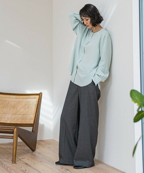 la.f...(大きいサイズ) / ラ・エフ(おおきいサイズ) その他パンツ | 【大きいサイズ】キラメキストレッチワイドパンツ≪洗濯機で洗える≫ | 詳細7