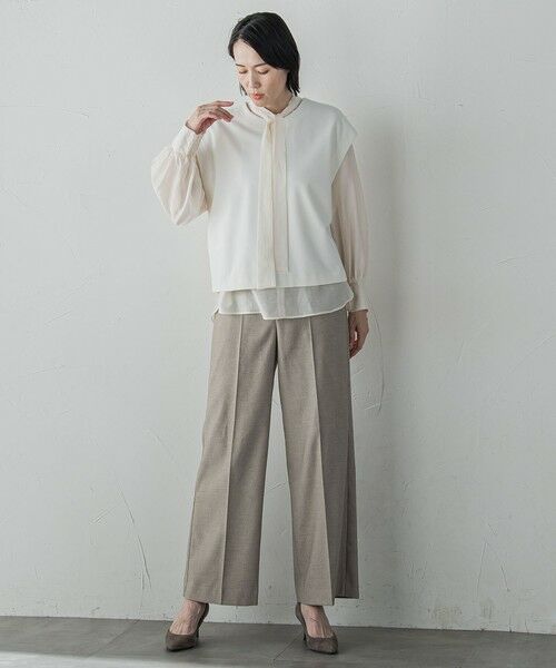 la.f...(大きいサイズ) / ラ・エフ(おおきいサイズ) その他パンツ | 【大きいサイズ】キラメキストレッチワイドパンツ≪洗濯機で洗える≫ | 詳細26