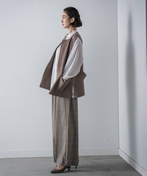 la.f...(大きいサイズ) / ラ・エフ(おおきいサイズ) ニット・セーター | 【大きいサイズ】""後姿もこなれ感""スポンディッシュニットジレ≪手洗い可能≫ | 詳細22