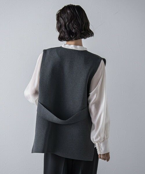 la.f...(大きいサイズ) / ラ・エフ(おおきいサイズ) ニット・セーター | 【大きいサイズ】""後姿もこなれ感""スポンディッシュニットジレ≪手洗い可能≫ | 詳細28