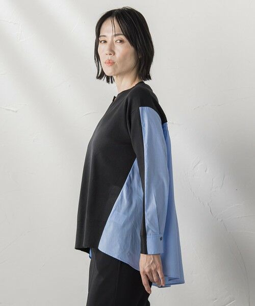 la.f...(大きいサイズ) / ラ・エフ(おおきいサイズ) ニット・セーター | 【大きいサイズ】バックギャザー切り替えニット≪手洗い可能≫ | 詳細1