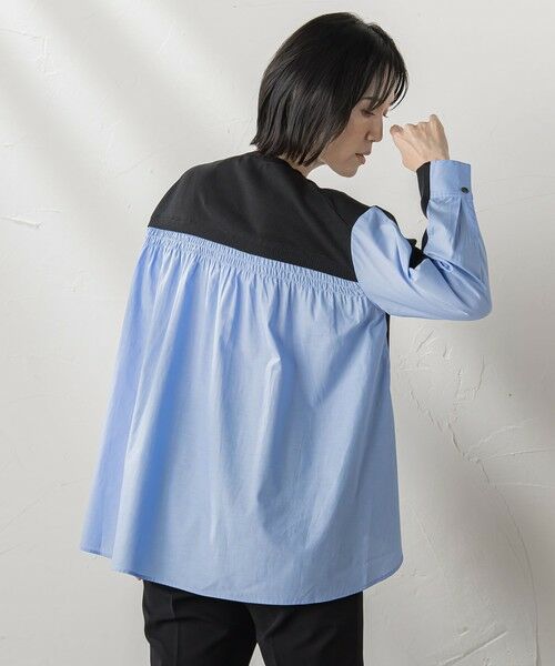 la.f...(大きいサイズ) / ラ・エフ(おおきいサイズ) ニット・セーター | 【大きいサイズ】バックギャザー切り替えニット≪手洗い可能≫ | 詳細3