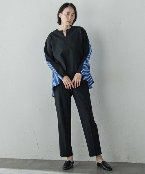 la.f...(大きいサイズ) / ラ・エフ(おおきいサイズ) ニット・セーター | 【大きいサイズ】バックギャザー切り替えニット≪手洗い可能≫ | 詳細18