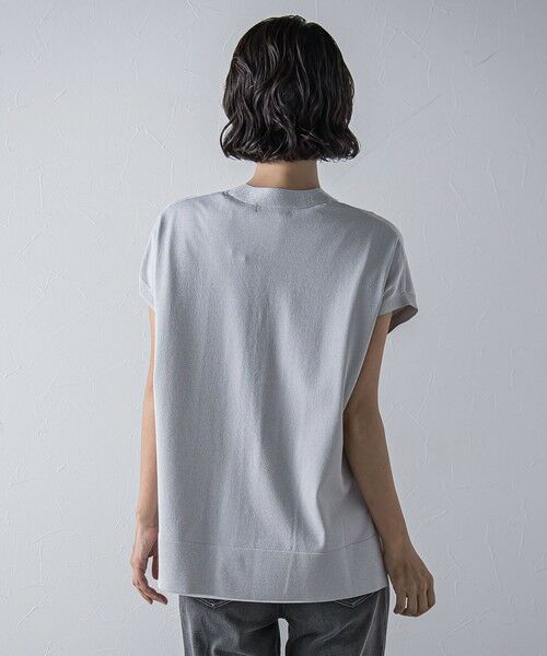 la.f...(大きいサイズ) / ラ・エフ(おおきいサイズ) ニット・セーター | 【大きいサイズ】”一枚でもレイヤードにも”ラメニットジレ≪手洗い可能≫ | 詳細11