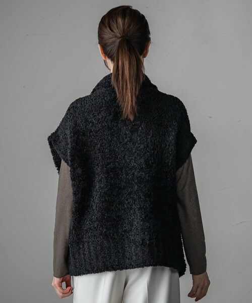 la.f...(大きいサイズ) / ラ・エフ(おおきいサイズ) ニット・セーター | 【大きいサイズ】カーリングヤーンジップジレ≪手洗い可能≫ | 詳細3