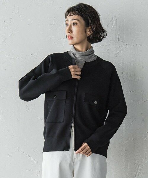 la.f...(大きいサイズ) / ラ・エフ(おおきいサイズ) ニット・セーター | 【大きいサイズ】Wジップニットブルゾン≪手洗い可能≫ | 詳細2