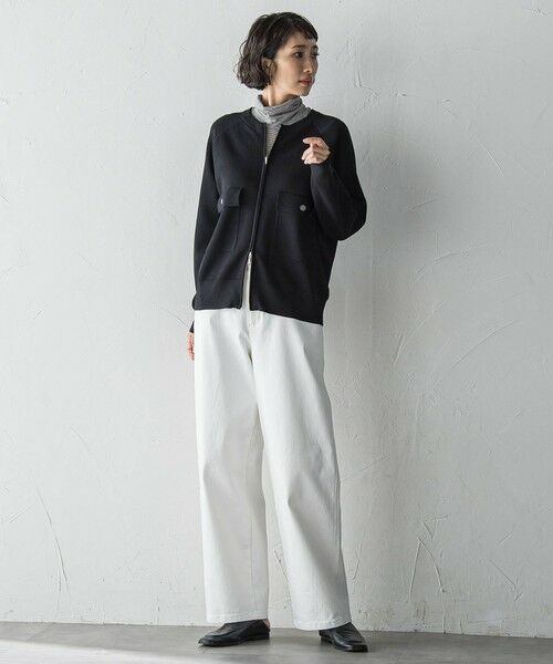 la.f...(大きいサイズ) / ラ・エフ(おおきいサイズ) ニット・セーター | 【大きいサイズ】Wジップニットブルゾン≪手洗い可能≫ | 詳細5