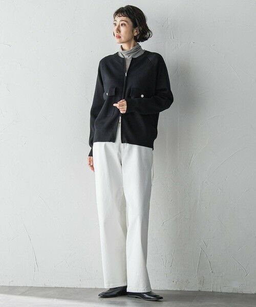 la.f...(大きいサイズ) / ラ・エフ(おおきいサイズ) ニット・セーター | 【大きいサイズ】Wジップニットブルゾン≪手洗い可能≫ | 詳細6