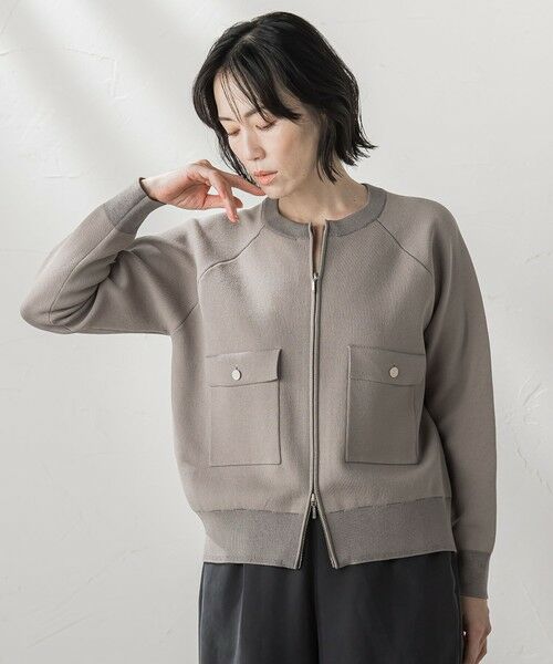 la.f...(大きいサイズ) / ラ・エフ(おおきいサイズ) ニット・セーター | 【大きいサイズ】Wジップニットブルゾン≪手洗い可能≫ | 詳細11