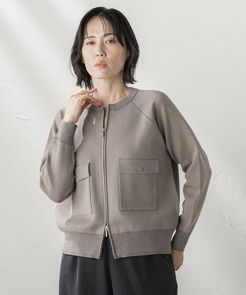 la.f...(大きいサイズ) / ラ・エフ(おおきいサイズ) ニット・セーター | 【大きいサイズ】Wジップニットブルゾン≪手洗い可能≫ | 詳細12