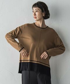 la.f...(大きいサイズ) / ラ・エフ(おおきいサイズ) ニット・セーター | 【大きいサイズ】配色ニット≪手洗い可能≫