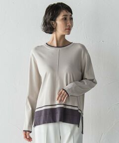 la.f...(大きいサイズ) / ラ・エフ(おおきいサイズ) ニット・セーター | 【大きいサイズ】配色ニット≪手洗い可能≫