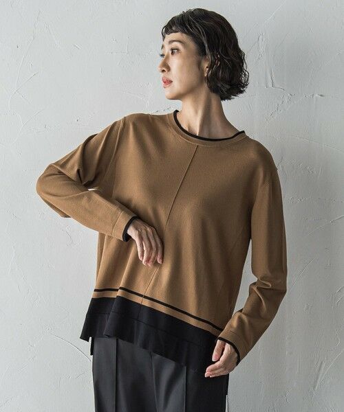 la.f...(大きいサイズ) / ラ・エフ(おおきいサイズ) ニット・セーター | 【大きいサイズ】配色ニット≪手洗い可能≫ | 詳細9