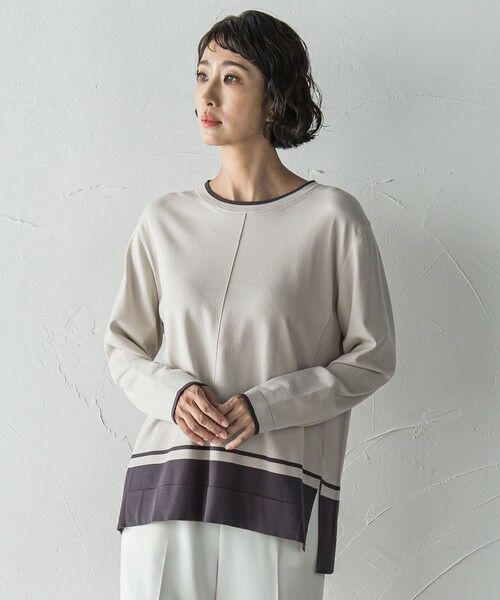 la.f...(大きいサイズ) / ラ・エフ(おおきいサイズ) ニット・セーター | 【大きいサイズ】配色ニット≪手洗い可能≫ | 詳細24