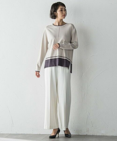 la.f...(大きいサイズ) / ラ・エフ(おおきいサイズ) ニット・セーター | 【大きいサイズ】配色ニット≪手洗い可能≫ | 詳細30