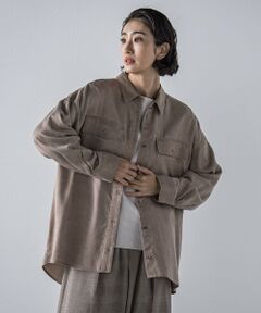 la.f...(大きいサイズ) / ラ・エフ(おおきいサイズ) シャツ・ブラウス | 【大きいサイズ】【biyori】モダールデニムシャツ≪洗濯機で洗える≫