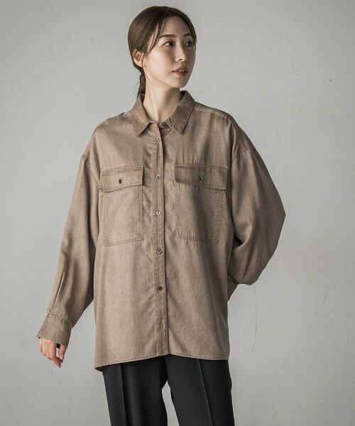 la.f...(大きいサイズ) / ラ・エフ(おおきいサイズ) シャツ・ブラウス | 【大きいサイズ】【biyori】モダールデニムシャツ≪洗濯機で洗える≫ | 詳細6