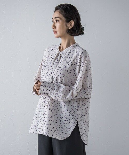 la.f...(大きいサイズ) / ラ・エフ(おおきいサイズ) シャツ・ブラウス | 【大きいサイズ】カラフルドットブラウス≪洗濯機で洗える≫ | 詳細1