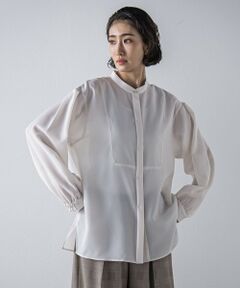 la.f...(大きいサイズ) / ラ・エフ(おおきいサイズ) シャツ・ブラウス | 【大きいサイズ】”とろみ素材で着心地抜群”フィネスボイルブラウス≪洗濯機で洗える≫