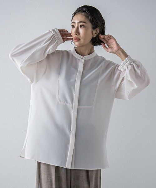 la.f...(大きいサイズ) / ラ・エフ(おおきいサイズ) シャツ・ブラウス | 【大きいサイズ】”とろみ素材で着心地抜群”フィネスボイルブラウス≪洗濯機で洗える≫ | 詳細1