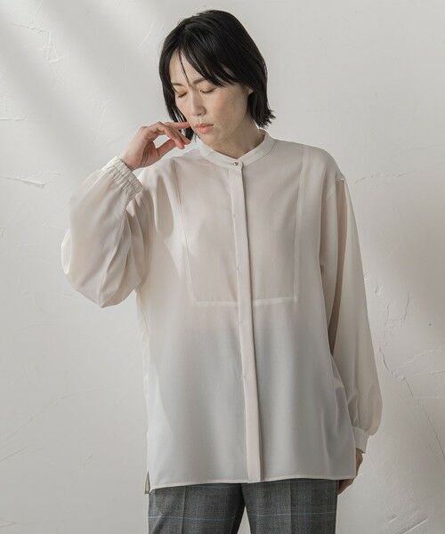 la.f...(大きいサイズ) / ラ・エフ(おおきいサイズ) シャツ・ブラウス | 【大きいサイズ】”とろみ素材で着心地抜群”フィネスボイルブラウス≪洗濯機で洗える≫ | 詳細11