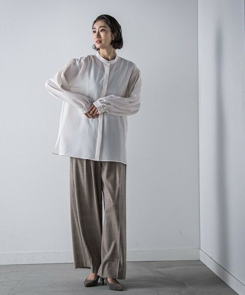 la.f...(大きいサイズ) / ラ・エフ(おおきいサイズ) シャツ・ブラウス | 【大きいサイズ】”とろみ素材で着心地抜群”フィネスボイルブラウス≪洗濯機で洗える≫ | 詳細4