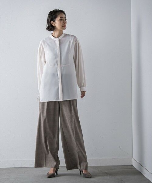 la.f...(大きいサイズ) / ラ・エフ(おおきいサイズ) シャツ・ブラウス | 【大きいサイズ】”とろみ素材で着心地抜群”フィネスボイルブラウス≪洗濯機で洗える≫ | 詳細5