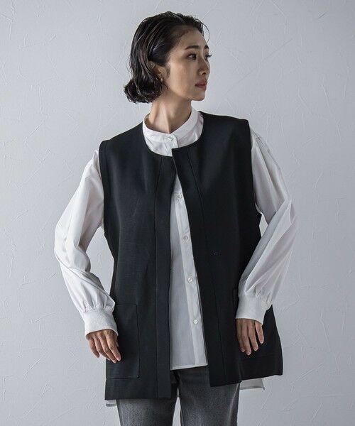 la.f...(大きいサイズ) / ラ・エフ(おおきいサイズ) シャツ・ブラウス | 【大きいサイズ】【biyori/極】""こなれ袖がポイント""バンドカラーシャツ | 詳細15