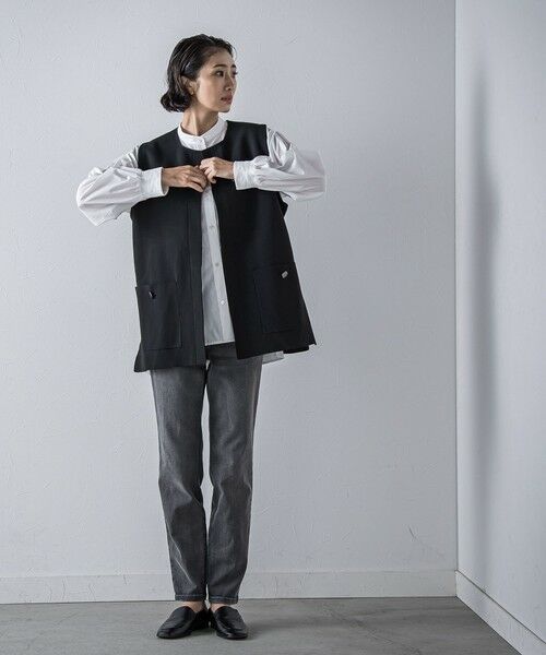 la.f...(大きいサイズ) / ラ・エフ(おおきいサイズ) シャツ・ブラウス | 【大きいサイズ】【biyori/極】""こなれ袖がポイント""バンドカラーシャツ | 詳細16